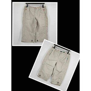 Eddie Bauer Set of 2 Nylon Womens Athleticwear Cinch Waist/Hem Capris Sz 10